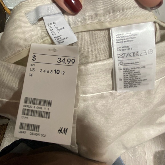 H&M Brand New with Tag Slacks, Linen Blend - Picture 6 of 7